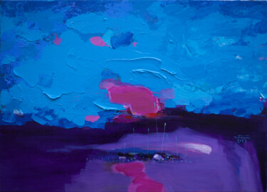 Schilderij getiteld "Ha Long Bay No.66" door Khanh The Bui, Origineel Kunstwerk, Acryl