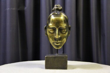 Sculpture titled "Ballerina head. Scu…" by Zaza Kharabadze, Original Artwork, Bronze