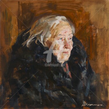 Painting titled "Grandmother" by Valeriy Kharchenko, Original Artwork