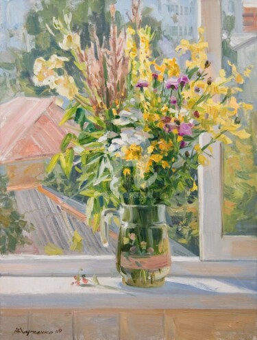 Painting titled "Summer bouquet" by Valeriy Kharchenko, Original Artwork