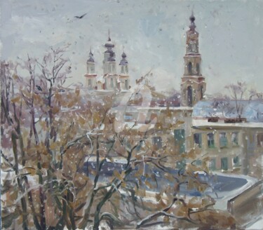 Картина под названием "Wet snow" - Valeriy Kharchenko, Подлинное произведение искусства