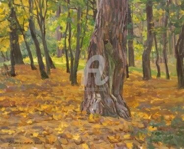 Painting titled "Autumn of an old tr…" by Valeriy Kharchenko, Original Artwork