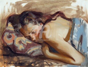Pintura intitulada "Siesta" por Valeriy Kharchenko, Obras de arte originais, Óleo