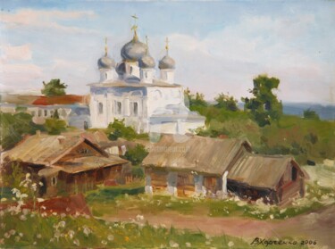 Картина под названием "Morning in Belozersk" - Valeriy Kharchenko, Подлинное произведение искусства, Масло