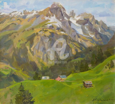 Peinture intitulée "Near tops of Tyrole…" par Valeriy Kharchenko, Œuvre d'art originale, Huile