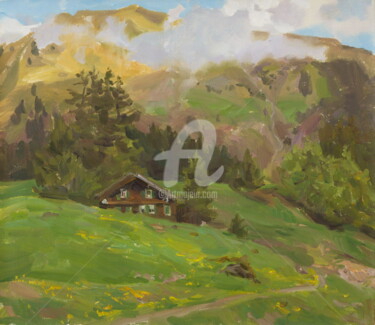 Painting titled "Tyrolean motive" by Valeriy Kharchenko, Original Artwork, Oil