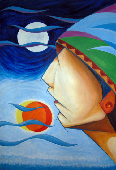 Painting titled "earth" by Yashwant Shrivastava, Original Artwork, Acrylic