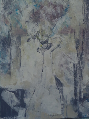 Картина под названием "Series "Flowers 10"" - Khatuna Qometiani, Подлинное произведение искусства, Акрил