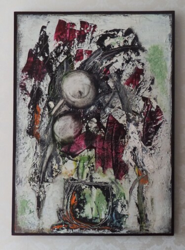 Картина под названием "Series "Flowers 15"" - Khatuna Qometiani, Подлинное произведение искусства, Масло