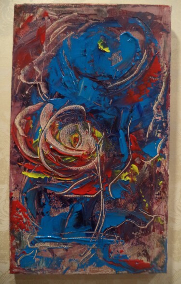Картина под названием "Series "Flowers 22"" - Khatuna Qometiani, Подлинное произведение искусства, Акрил