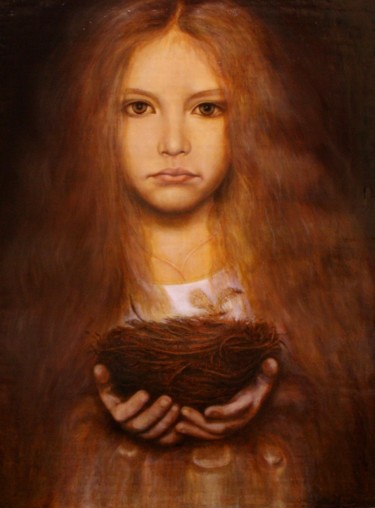 Картина под названием "Хранители гнёзд" - Валерий Семенихин, Подлинное произведение искусства, Масло Установлен на Деревянна…
