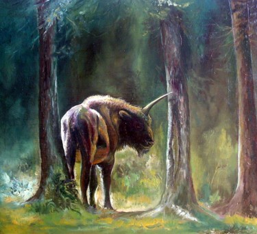Painting titled "Одиночество" by Valerii Semenikhin, Original Artwork, Oil