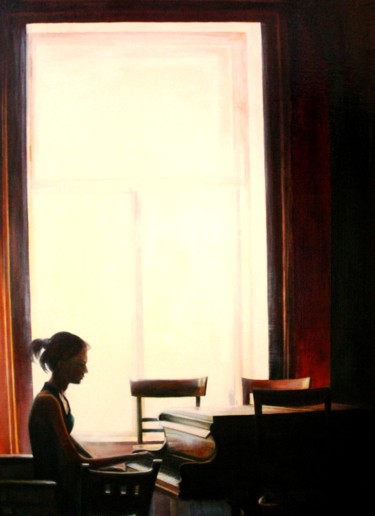 제목이 "Окно"인 미술작품 Валерий Семенихин로, 원작, 기름 나무 들것 프레임에 장착됨