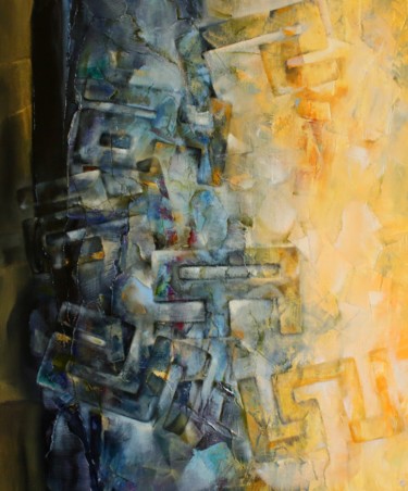 Картина под названием "Shang - Shung" - Валерий Семенихин, Подлинное произведение искусства, Масло Установлен на Деревянная…