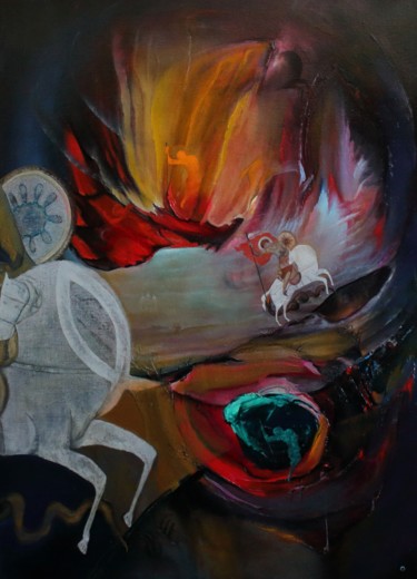 Картина под названием "Serpentarium 2020" - Валерий Семенихин, Подлинное произведение искусства, Масло Установлен на Деревян…
