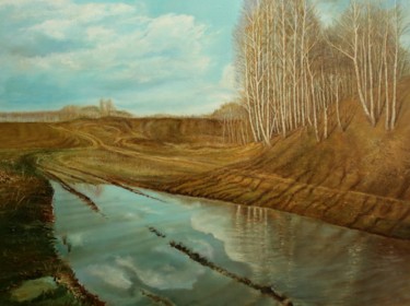Картина под названием "Ностальгия" - Валерий Семенихин, Подлинное произведение искусства, Масло Установлен на Деревянная рам…