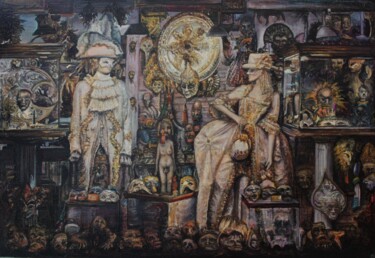 Картина под названием "Витрина" - Валерий Семенихин, Подлинное произведение искусства, Масло