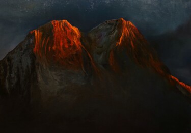 Картина под названием "Безмолвие Будд" - Валерий Семенихин, Подлинное произведение искусства, Масло Установлен на Деревянная…