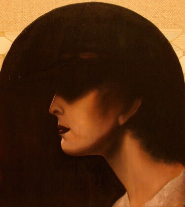 Картина под названием "Незнакомка" - Валерий Семенихин, Подлинное произведение искусства, Масло