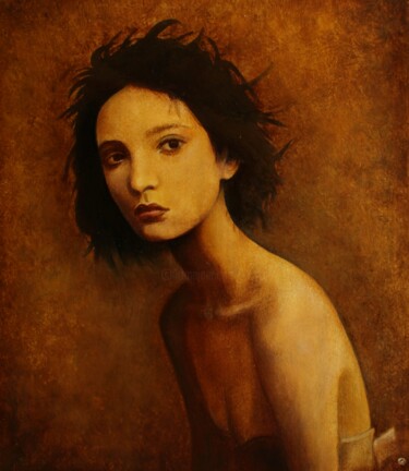 Картина под названием "Ранимость" - Валерий Семенихин, Подлинное произведение искусства, Масло