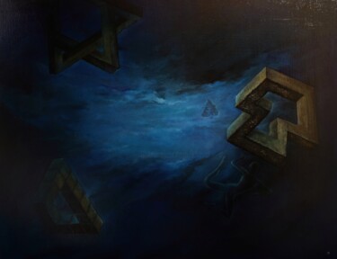 Картина под названием "Парад Планет 2" - Валерий Семенихин, Подлинное произведение искусства, Масло Установлен на Деревянная…