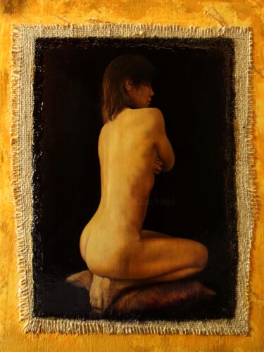 Картина под названием "Волна У-вэй" - Валерий Семенихин, Подлинное произведение искусства, Масло