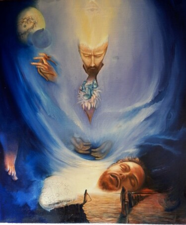 Картина под названием "Зародыш Пустоты" - Валерий Семенихин, Подлинное произведение искусства, Масло Установлен на Деревянна…