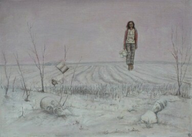 Malerei mit dem Titel "Гравитация Ильмиры…" von Valerii Semenikhin, Original-Kunstwerk, Öl