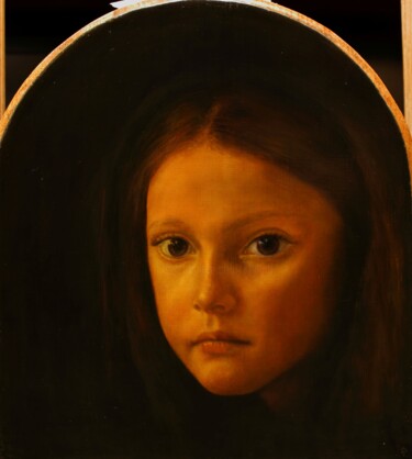 Peinture intitulée "Портрет Александры…" par Valerii Semenikhin, Œuvre d'art originale, Huile