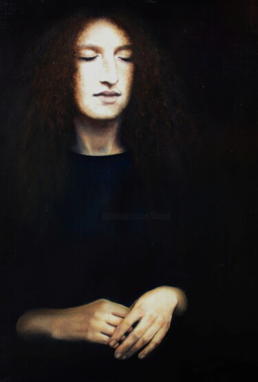 Картина под названием "Redhead" - Валерий Семенихин, Подлинное произведение искусства, Масло