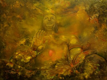 Картина под названием "Благословение ушедш…" - Валерий Семенихин, Подлинное произведение искусства, Масло Установлен на Дере…