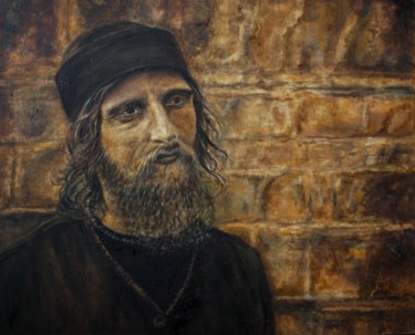Peinture intitulée "Монах" par Valerii Semenikhin, Œuvre d'art originale, Huile