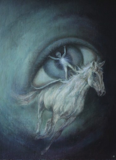 Картина под названием "Вишва бодрствующий" - Валерий Семенихин, Подлинное произведение искусства, Масло