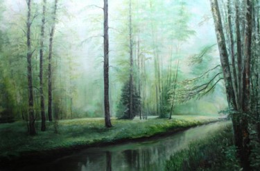 Картина под названием "Июнь" - Валерий Семенихин, Подлинное произведение искусства, Масло Установлен на Деревянная рама для…