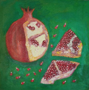 Peinture intitulée "ГРАНАТ" par Khayrullina Venera Akhatovna (VeraKhay), Œuvre d'art originale, Huile