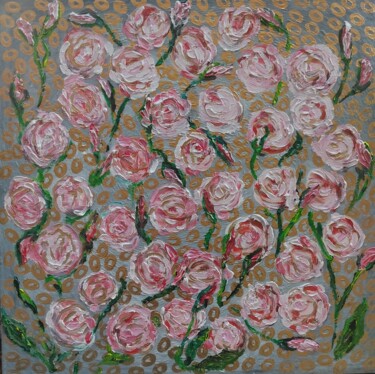Pintura intitulada "розовый крем" por Khayrullina Venera Akhatovna (VeraKhay), Obras de arte originais, Óleo