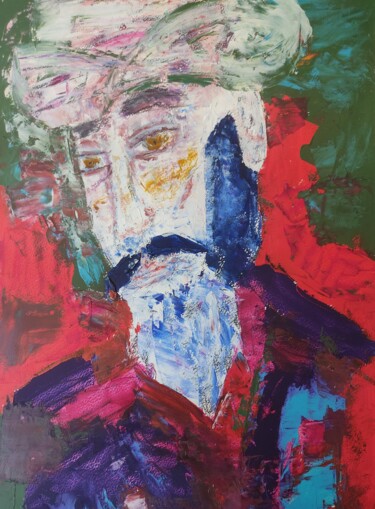 Painting titled "Узбек" by Khayrullina Venera Akhatovna (VeraKhay), Original Artwork, Oil