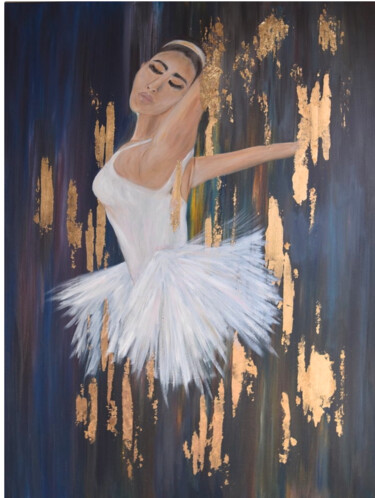 Painting titled "The Dancer" by Kholoud Androwis, Original Artwork, Oil
