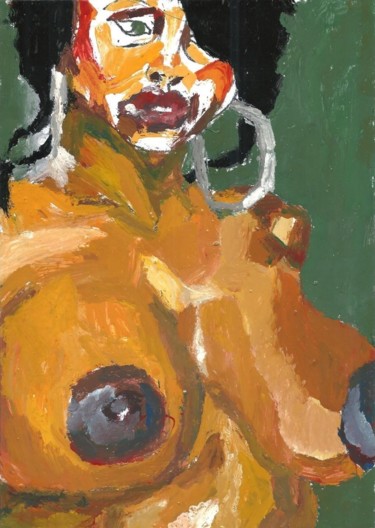 Painting titled "Eve" by Léva Ossengue-Ndenguet, Original Artwork