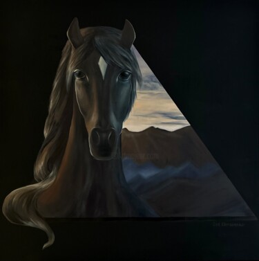 Schilderij getiteld "Horse" door Zoia Khristenko, Origineel Kunstwerk, Acryl