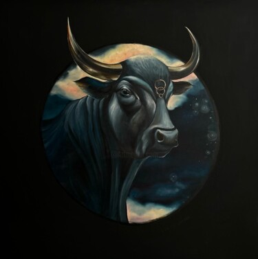 Painting titled "Taurus" by Zoia Khristenko, Original Artwork, Oil