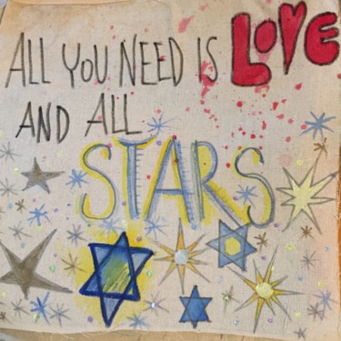 Painting titled "ALL YOU NEED IS❤️AND…" by Kalina Houbanova, Original Artwork