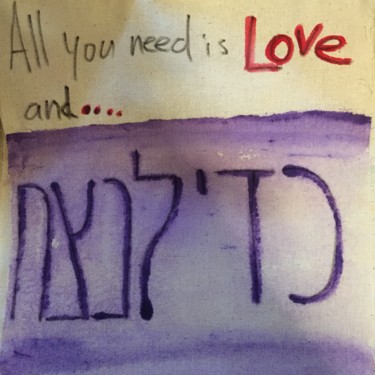 Malerei mit dem Titel "All you need is❤️ an…" von Kalina Houbanova, Original-Kunstwerk