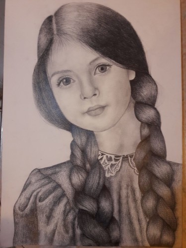 Painting titled "Чыстая душа" by Diana Gorbenko, Original Artwork, Silverpoint