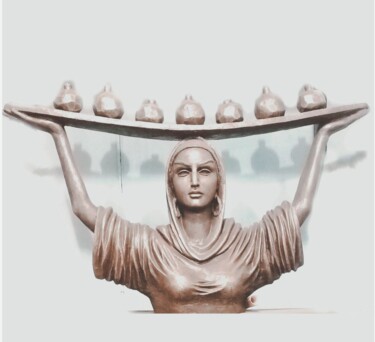雕塑 标题为“Anora sales girl” 由Khurshed Husenov, 原创艺术品, 青铜