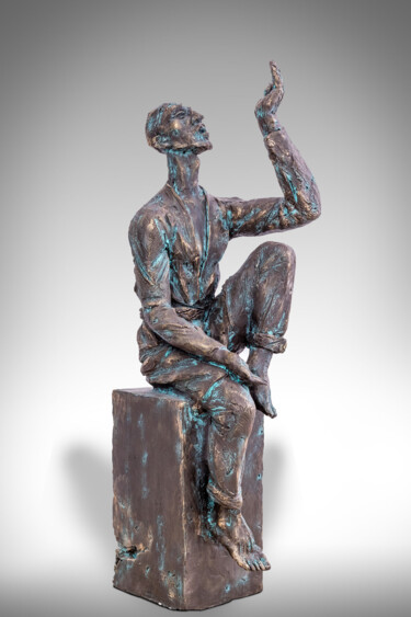 Sculpture titled "Dreamer" by Khurshed Husenov, Original Artwork, Bronze