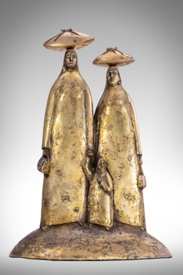 Escultura intitulada "Visit" por Khurshed Husenov, Obras de arte originais, Bronze