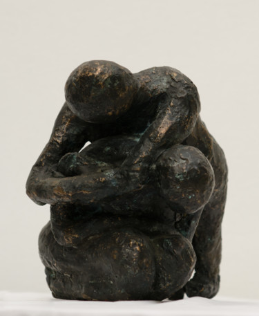 Sculpture titled "Concern" by K.R. Nariman, Original Artwork, Bronze