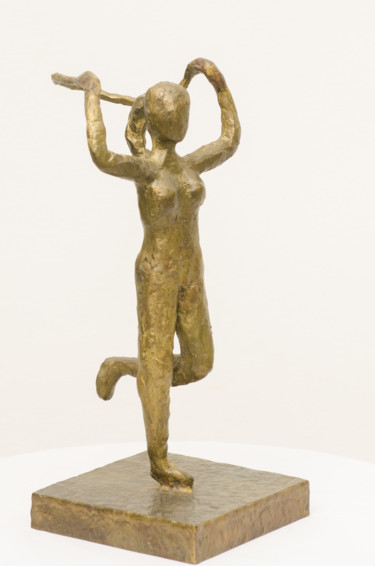 Sculpture titled "Skipping girl" by K.R. Nariman, Original Artwork, Bronze