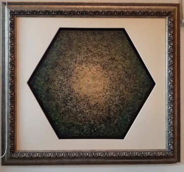 Peinture intitulée "Hexagon Dervish Abs…" par Khusro Subzwari, Œuvre d'art originale, Acrylique